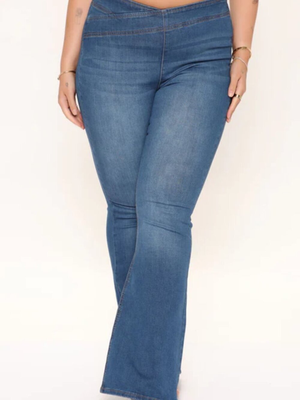 NOBO Blue Flare Jeans with Raw Hem  – XXL NWT